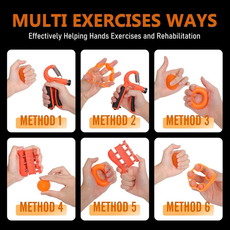 JKSHMYT Grip Strength Trainer Kits (5 Pack), Adjustable Resistance Forearm Strengthener, Hand Gripper Strengthener for Muscle Building - Image 3